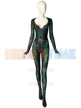 

Mera Justice League Cosplay Costume Spandex Mera Justice League Undersuit Superhero Halloween Costume for Woman Hot Sale