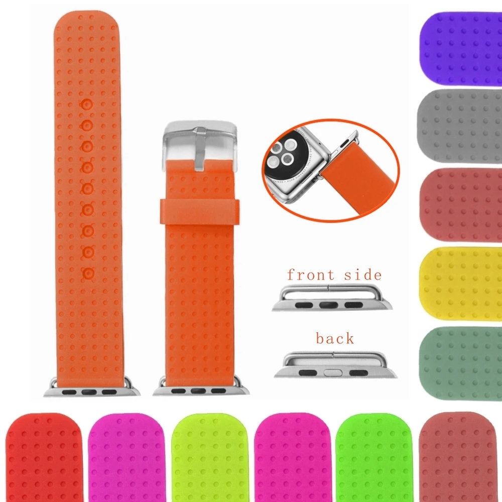 

38mm Orange Color Silicone Watch Band Replacement for Apple iWatch WB1103C38JB