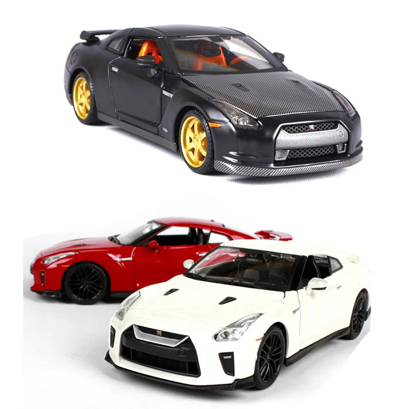 

1:24 Diecast Model Car High Simulation Sport Car Scale Alloy Pull Back Nissan GTR R35 Cars Model Toy V101