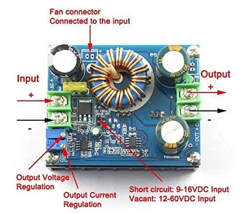 600 Вт 12А повышающий преобразователь напряжения DC12-60V до 12-80 в повышающий стабилизатор напряжения понижающий преобразователь постоянный Вольт/контроллер усилителя