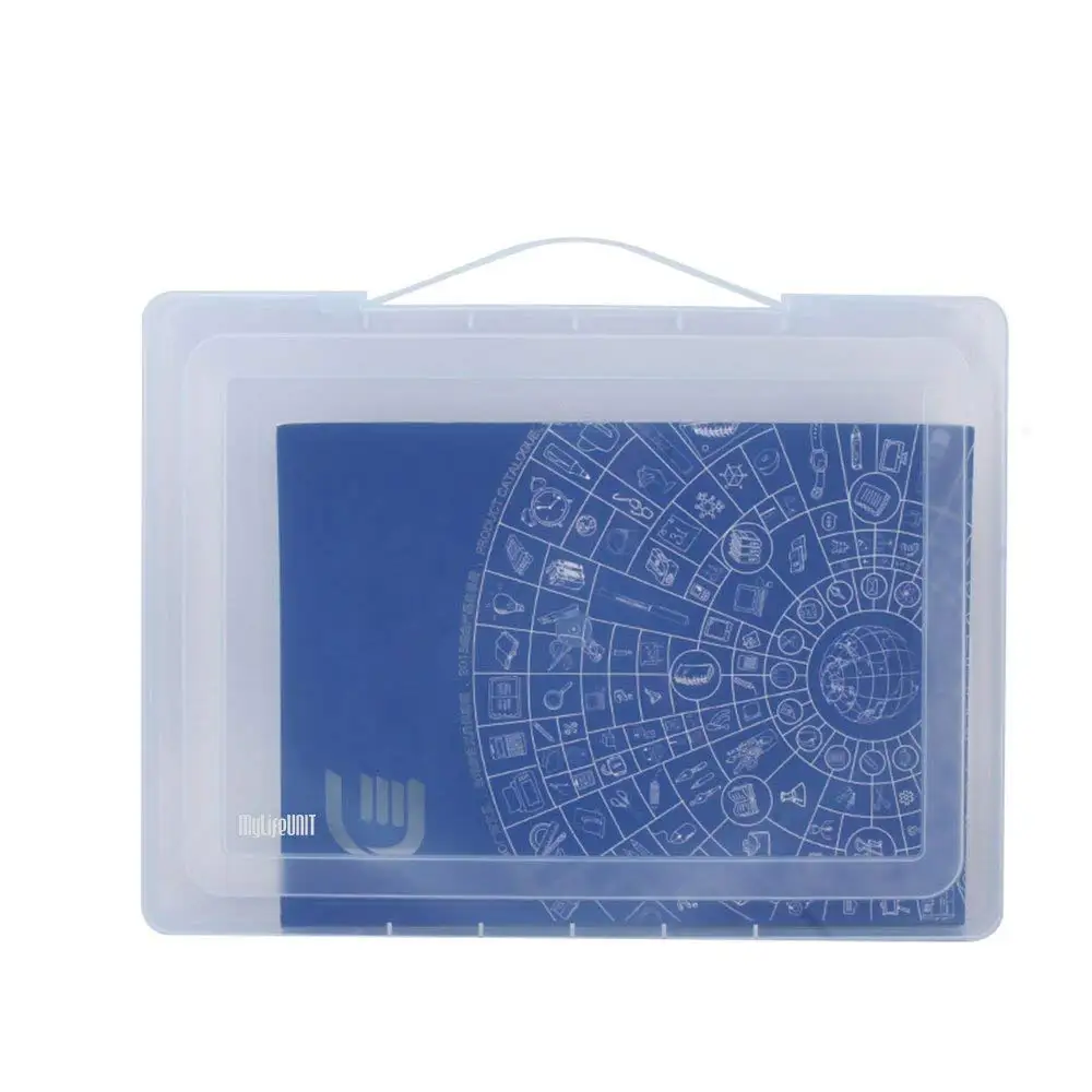 

Portable Project Case, Clear Plastic File Box 14" x 10.5" x 1.4