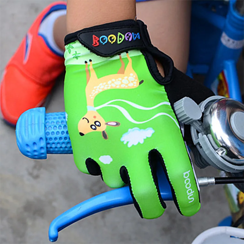 Boodun/Детские мотоциклетные перчатки с длинными пальцами; детские дышащие удобные нескользящие перчатки для катания на коньках; перчатки безопасности для мальчиков и девочек
