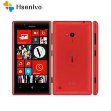 Разблокированный 720 Nokia Lumia 720 Windows Phone 8 двухъядерный 1,0 GHz камера 6.7MP rom 8GB 4," ips емкостный 3g мобильный телефон