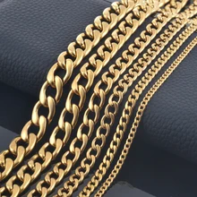 Дизайн Мужская модная подвеска с цепочкой из 316 нержавеющей стали покрытой 18К золотом, Женские классические подвески ожерелья Ювелирные изделия с цепочками Возможна персонализация