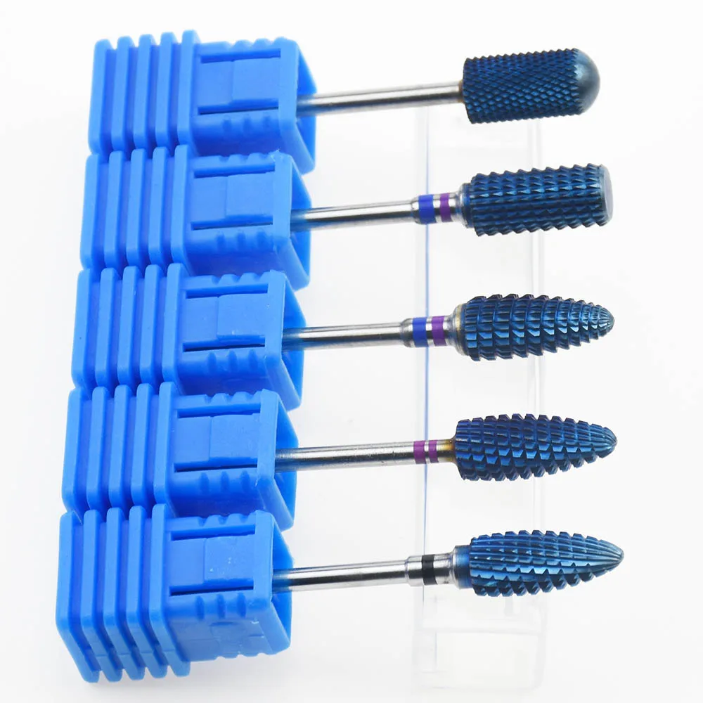 

Jewhiteny 5 Type Blue Carbide Nail Drill Bits Electric Manicure Machine For Manicure Pedicure Polishing Nail Drill Accessories