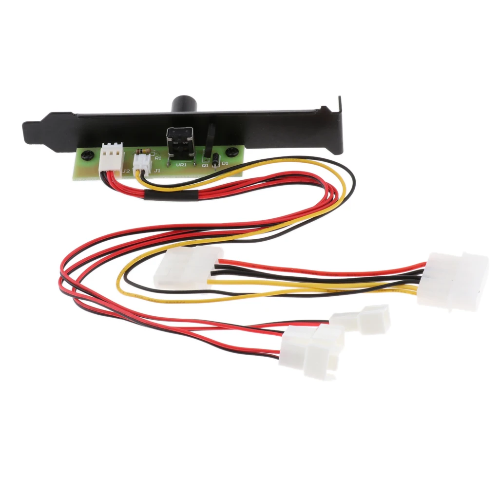 1 to 3 Computer Case PCI Slot Fan Speed Controller Cooler Hub 4Pin Power Connection Mini 3Pin Interface 12V 20W