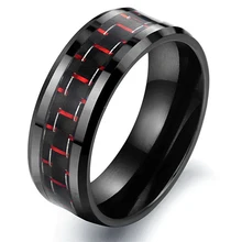 Joyería de MODA Al Por Mayor Venta Caliente de Los Hombres Al Oeste de ciudad Accesorios Anillos de Fibra de Carbono de grado Superior De Cerámica Negro Clásico Masculino Anillo WJ201B