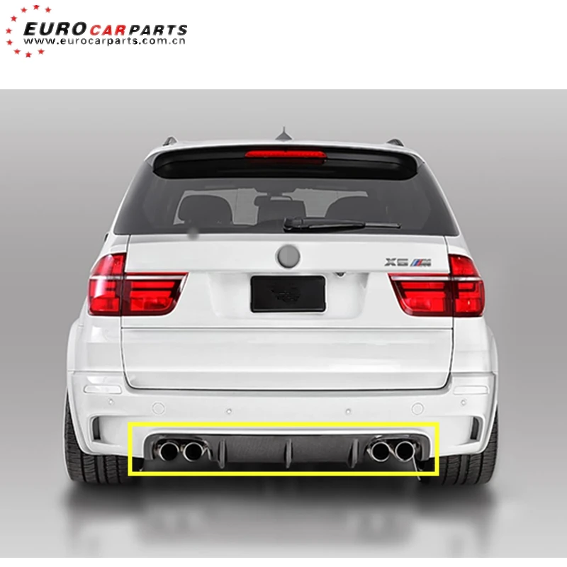 

X5 E70 diffuser fit for X5 E70 2009-2013year to V-style carbon fiber rear diffuser for X5 E70 carbon rear lip
