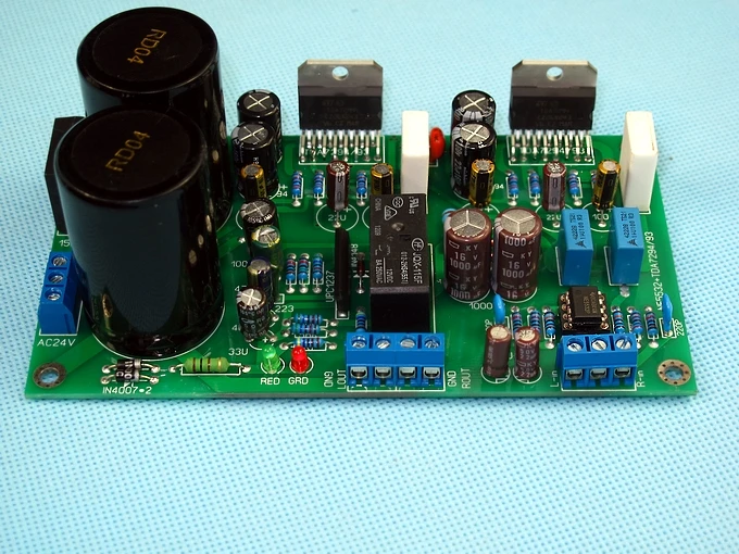 

2.0-channel 80W NE5532 TDA7293 HIFI amplifier board with UPC1237 horn protection circuit DIY