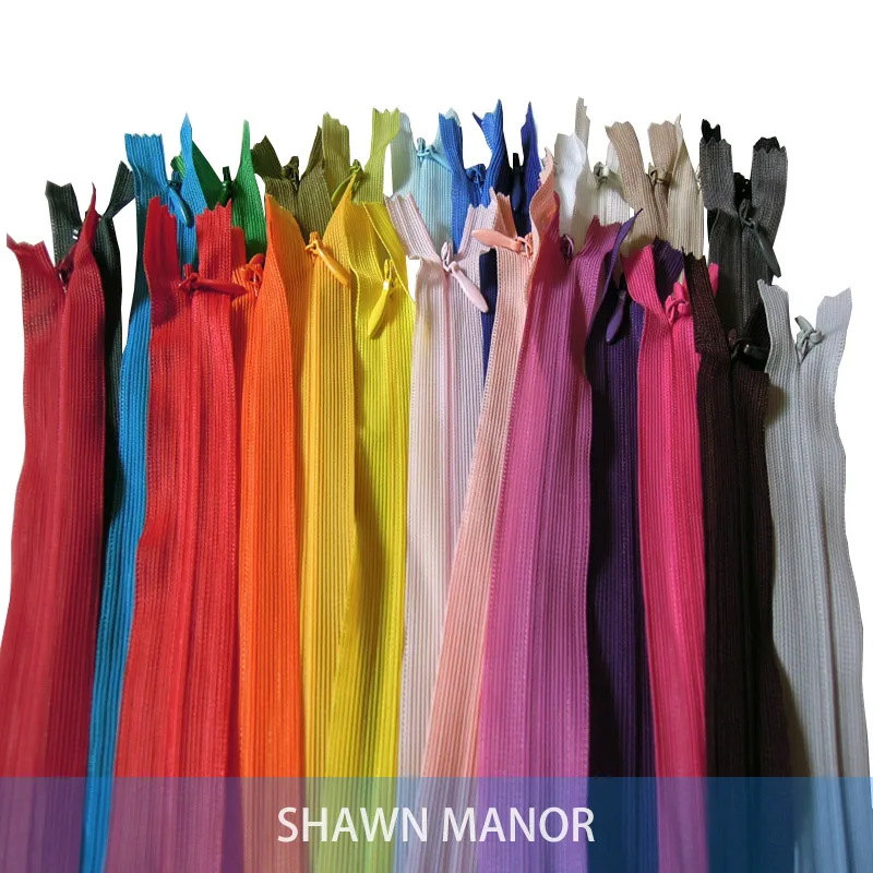 

15Pcs 3# 24 Colors Invisible Nylon Lace zipper 60CM Back Skirt Hidden Zipper Zippers For Sewing DIY Sewing accessories 2-006