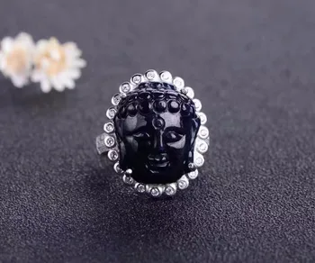 

Natural and Real Sapphire Man Ring For Man or Woman 925 sterling silver Natural Sapphire Man Ring 16*20mm Big Stone