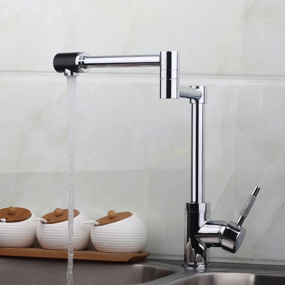  New Brass Swivel Chrome Mixer Water Tap Kitchen Sinks Faucet Bathroom Swivel Faucet - 32813252385