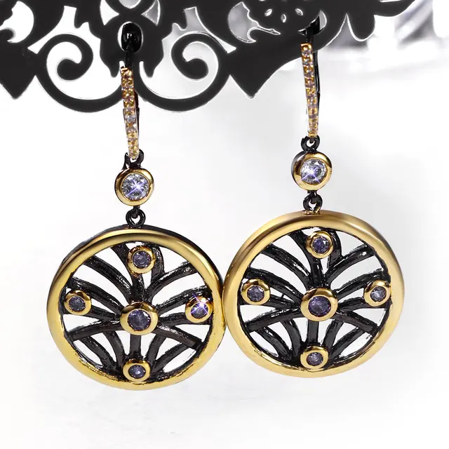 Fashionable Earrings Black And Gold Color Special Occasion Jewelry Fashionable Earrings Black And Gold Color Special Occasion Jewelry Whole China Bijoux Femme Fancy Earings