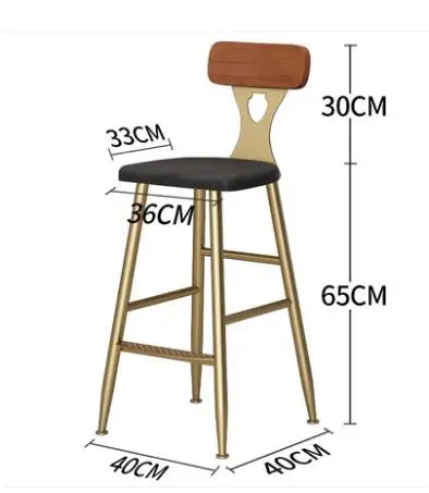 Скандинавские ровные цилиндры стул Tieyi Золотой бытовой обеденный стул с высокой подставкой кофе Досуг спинка кресла