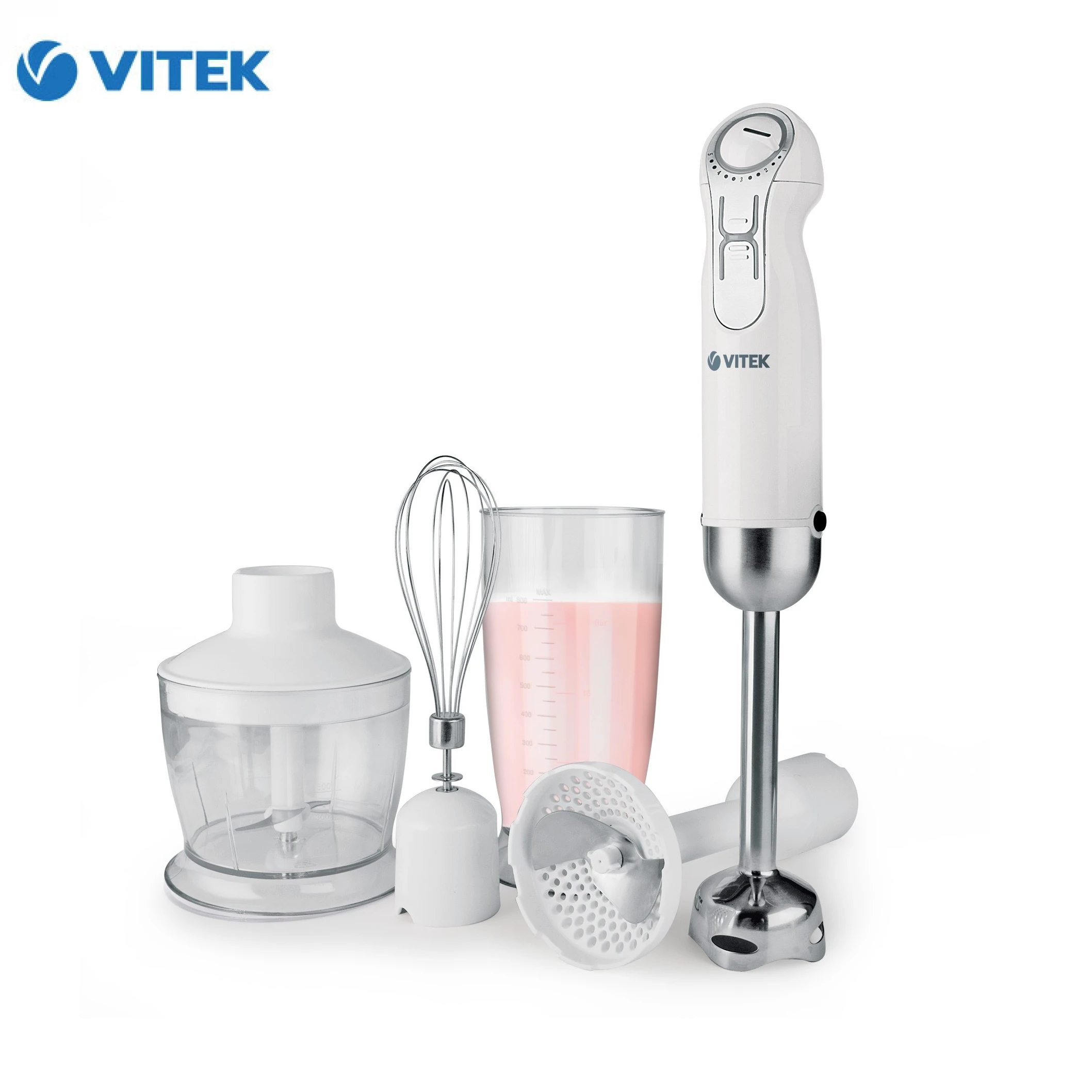 Блендер погружной VITEK VT-1469(W) (800 Вт, 5 скоростей, чаша 0,5 л, белый)