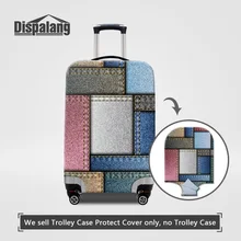 Dispalang waterproof elastic luggage protective cover for 18-30 inch trolley suitcase case on travel baggage denim plaid covers