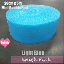 Rouleau de bulles d'air bleu clair 20cm x 5m, Emballage cadeaux et cadeaux en forme de cœur, Emballage en mousse, décoration de mariage