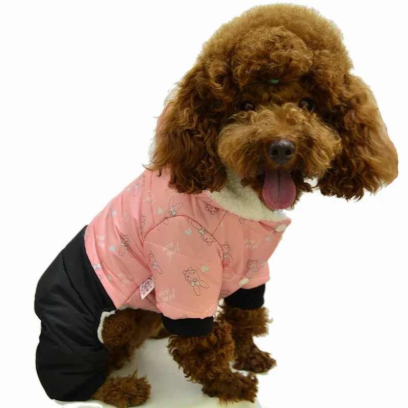 low cost  2019 New Thickening Of Dog Down Jacket Large Size Winter Dog Clothes Pet Coat Clothing Hooded Jumps