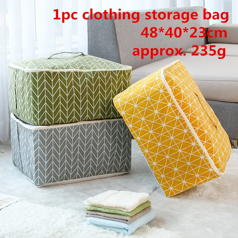 1pc Large Clothing Storage Bag, Quilt Storage Organizer, Casual Travel