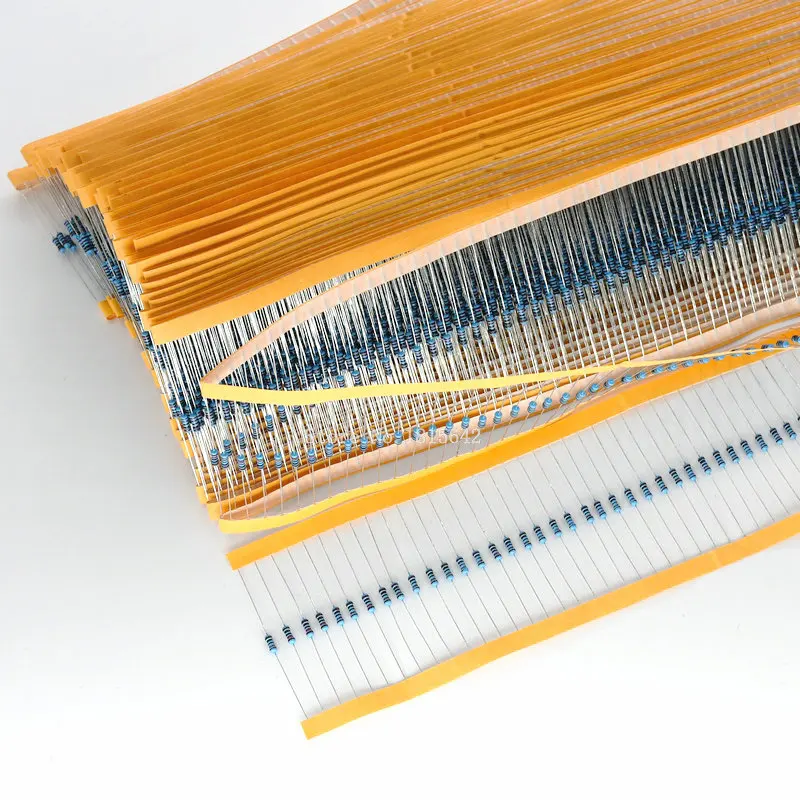1/4W Metal Film Resistor 0.25W 10R ~ 1M 100R 220R 330R 1K 2.2K 3.3K 4.7K 10K 20K 47K 100K 100 220 330 680 2K2 3K3 4K7 ohm 100PCS