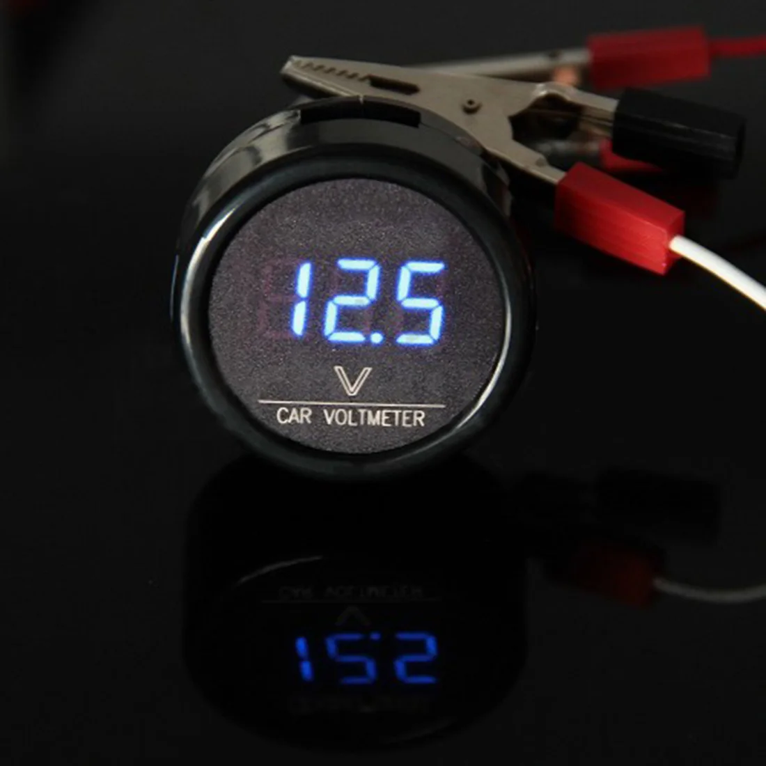 Plug Digital Voltmeter Gauge Blue LED Car Battery Electric Cigarette