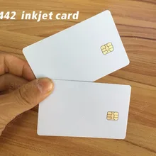 200 шт./лот для струйной печати ПВХ IC карта с SLE4442 чип, контактных смарт-ПВХ композитные карты для Epson/струйных принтеров Canon