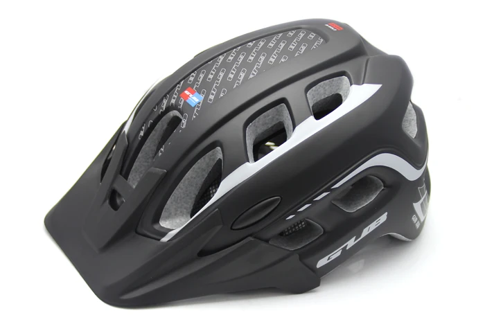 GUB шлем для горного велосипеда, велосипедный шлем, дорожный велосипедный шлем, профессиональный ультралегкий цельный литой 19 вентиляционных отверстий 57-61 см - Цвет: Черный