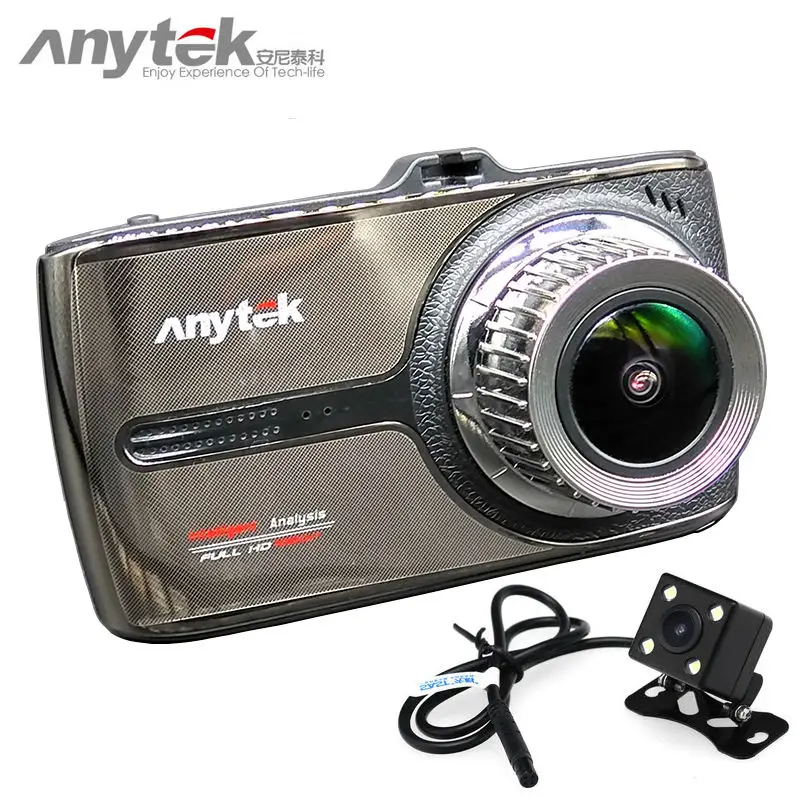 Оригинальный Автомобильный видеорегистратор anytek g66 sony imx323 с двумя объективами