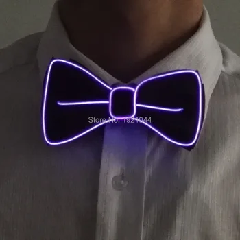 

DC-3V Sound activated Controller with EL Bow tie Lighting Color Purple Neon glow light Bow Tie