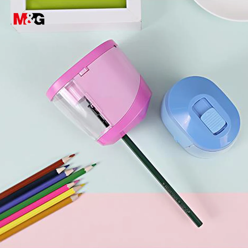 

M&G Heavy Duty Color Electric Blade Pencil Sharpener Multi Function Sharpener DC Adapter/4 AA Battery Gift for School and Office