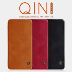 Xiaomi mi 8 кожаный чехол smart cover 5,84 "Nillkin Винтаж Роскошный флип кожаный чехол для Xiaomi mi 8 mi 8 coque на авто спальный