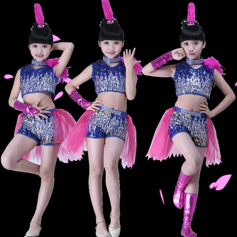 2017 New Children's Performance Costumes Jazz Dance Clothes Children's ...