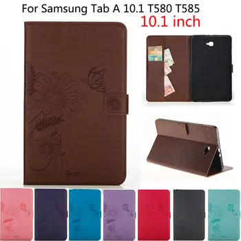 

Fashion TPU+PU Leather Case For Samsung Galaxy Tab A A6 10.1" 2016 T580 T585 SM-T580 Cover Smart Case Tablet Stand Capa Funda