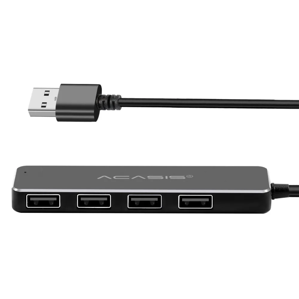 Acasis USB 2,0 3,0 Компактный портативный высокоскоростной подставка для концентратора Multipe USB децис концентратор для ПК ноутбук 4 порта удлинитель адаптер
