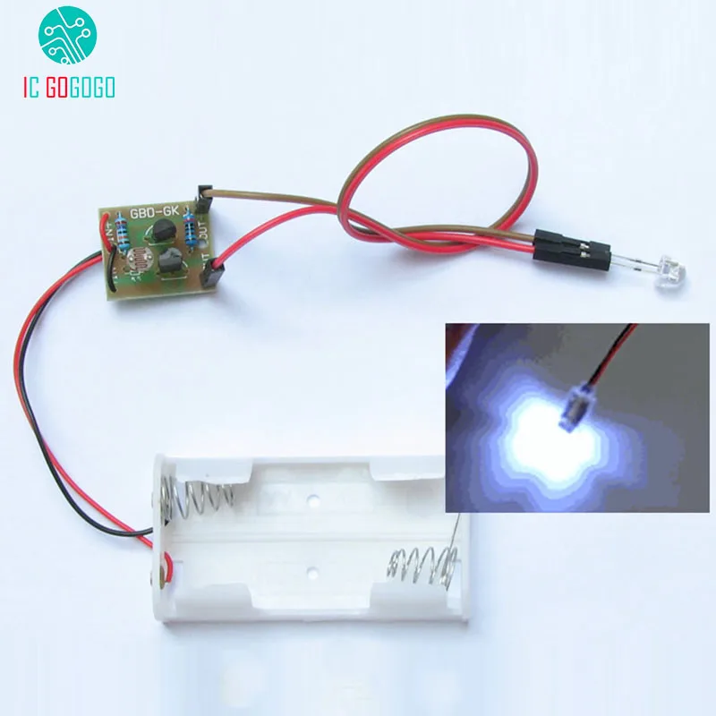 

DIY Kits Light Control Sensing Intelligent Switch Module Sensor LED Night Light LampTablelight Electronic Kit Suite