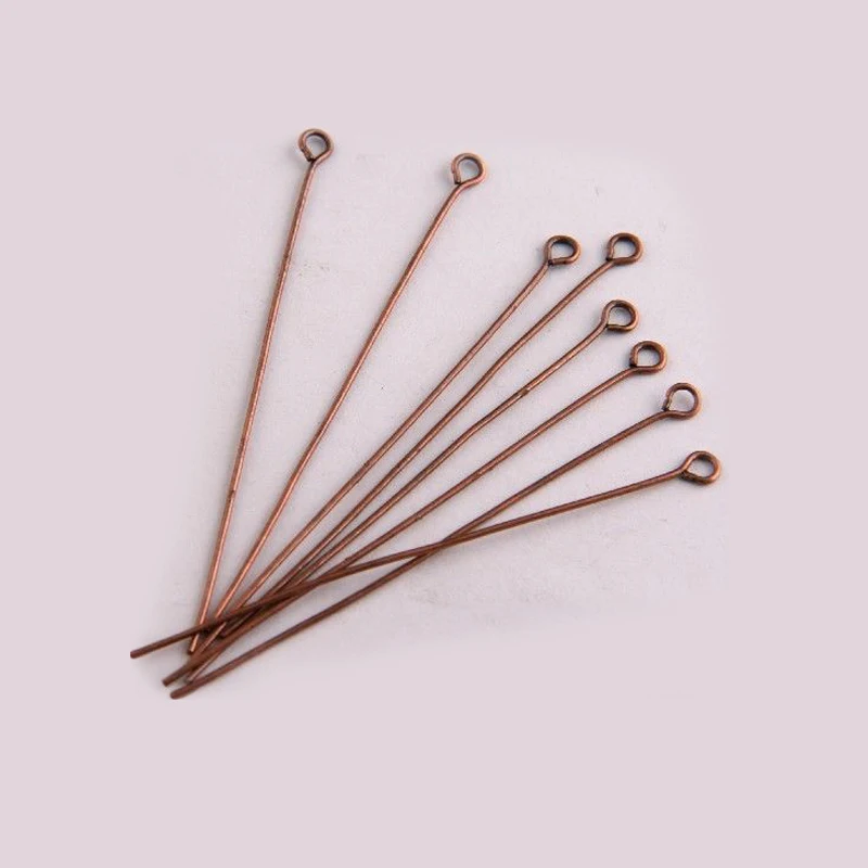 100pcs 60mm Metal Eye Pins Metal Brass Copper Heads Eye Pin Supplies