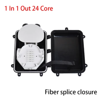 1 Into 1 Out 24Core Fiber Opitcal Splice Closure Boxes Fiber Optic Waterproof Terminal Box 1