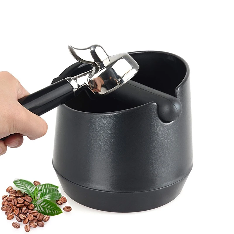 

Espresso Coffee Knock Box With Removable Knock Bar and Non-Slip Base