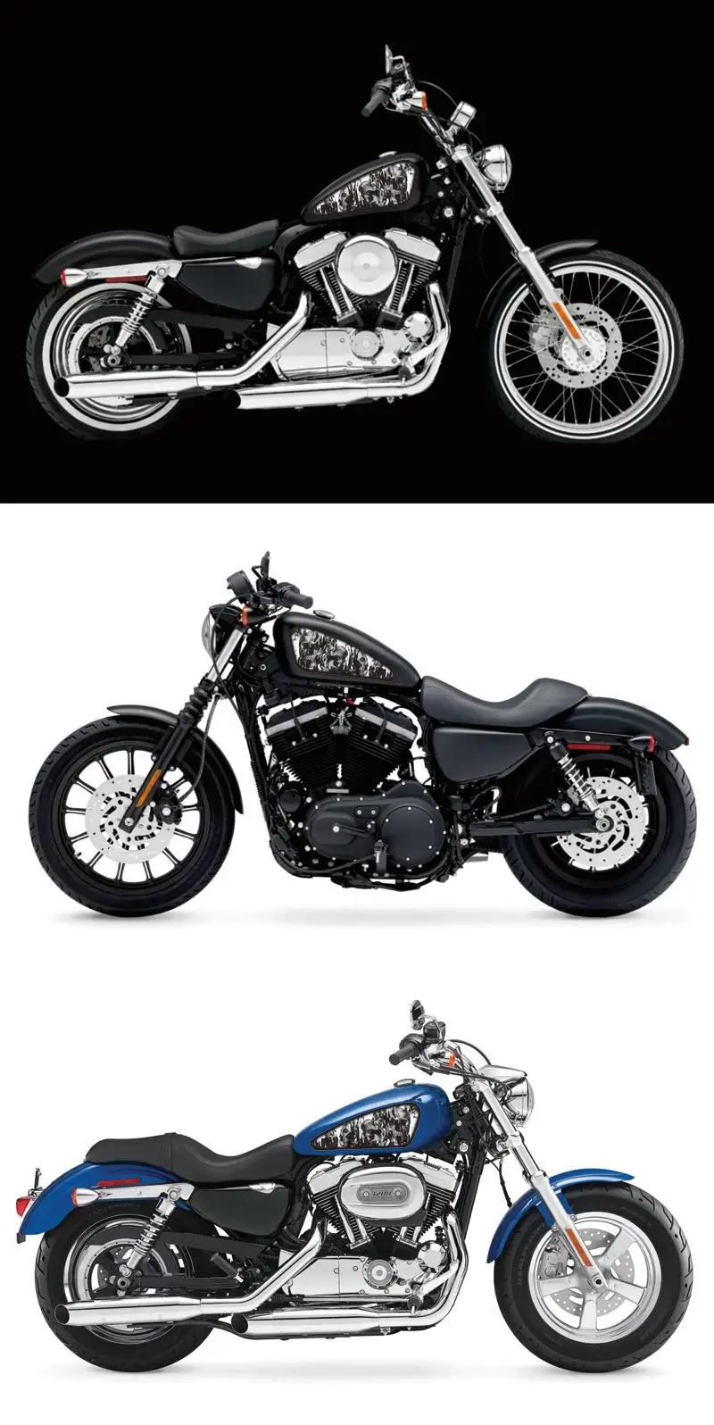 Мотоциклетные наклейки с черепом и пламенем на заказ для топливного бака Harley