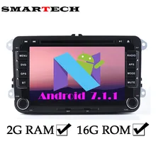Smartech 2 ГБ Android 7.1 VW RSN510 стерео радио 7 дюймов 2Din автомобильный DVD GPS навигации для EOS Passat b6 Гольф 5 поло Jetta Поло
