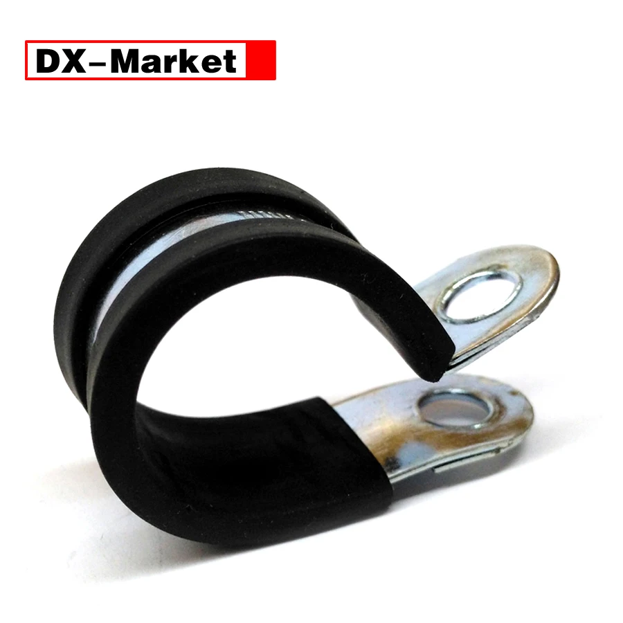 6mm 110mm pipe clamp , Pipe Clamp with Rubber Lining galvanized steel