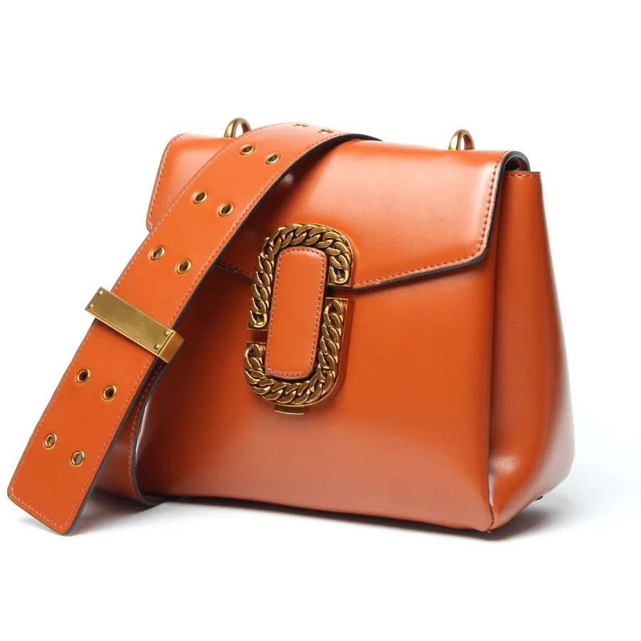 

L6139 Wholesale 2017 new Wide Straps locomotive Small Women Bag leather handbag Genuine Leather Shoulder Bag
