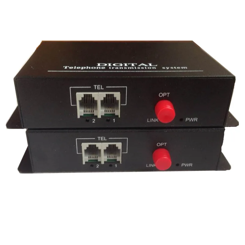 

High Quality 2 Channel PCM Voice Telephone fiber optical media converter 1Pair -FC single mode 20Km