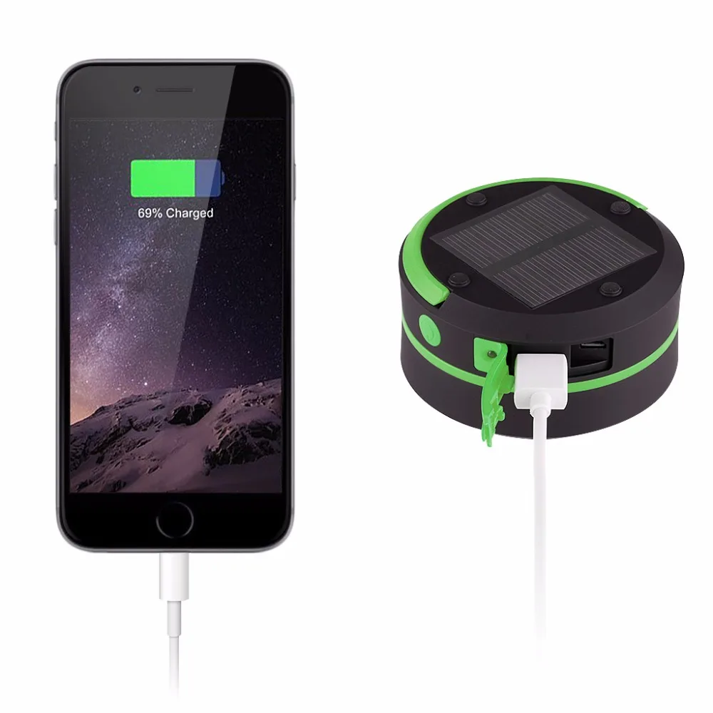 Светодиодный фонарь Suaoki на солнечной батарее 800 мАч перезаряжаемый от USB складной