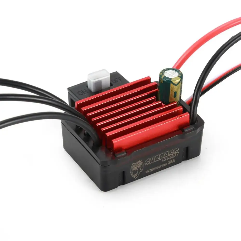 

SURPASSHOBBY KK 35A Waterproof Sensorless Brushless Speed Controler 2-3S ESC for 1:14 1:16 RC Car Model