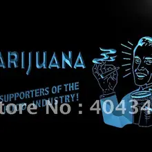 LB059-лист конопли гордостью сторонники Snack Еда светодиодный знак неонового света