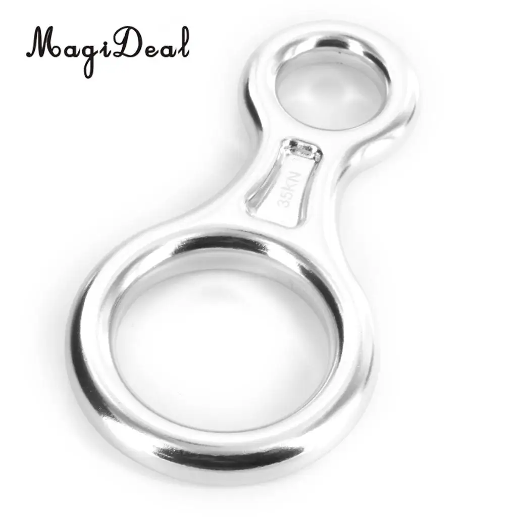 MagiDeal Figure 8 Mountaineering Climbing Rappelling Ring Belay Device 35KN  for Tree Climbing Caving Camping Travell Accessory