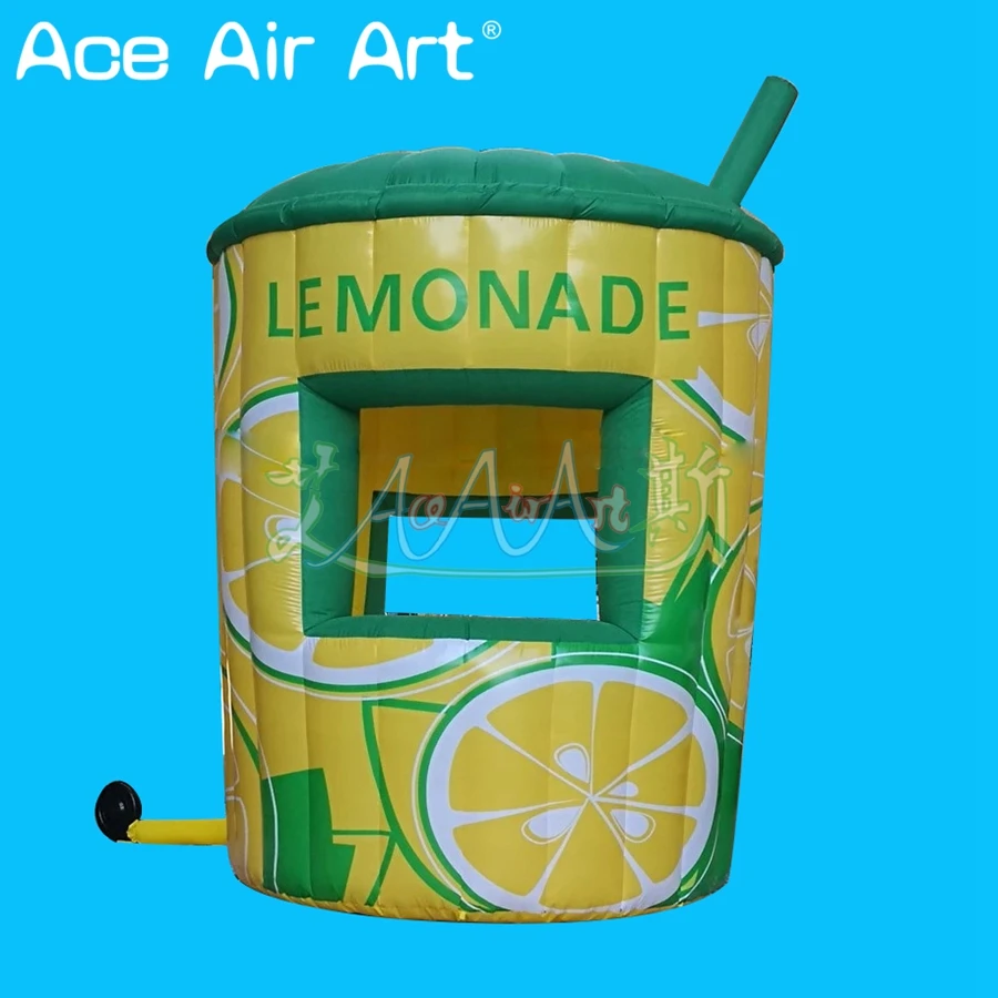 

Hot sale barreled inflatable lemonade stand/beverage stall for event