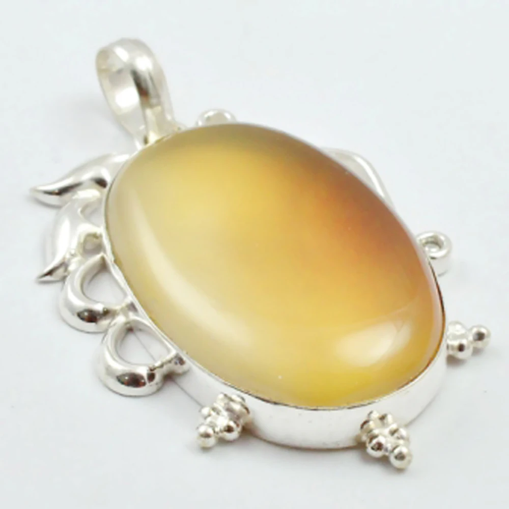 

Agates Pendant Silver Overlay over Copper , 58 mm, P3181