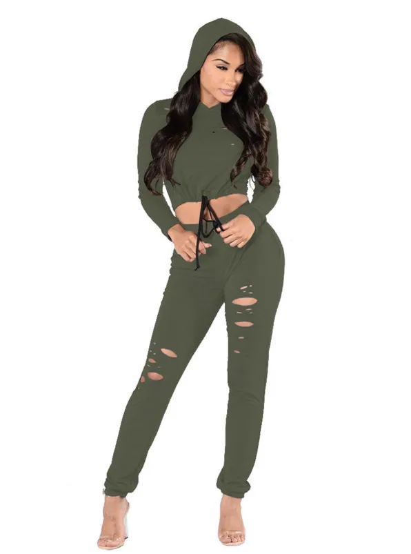 women hollow out Exposed navel suits 9_